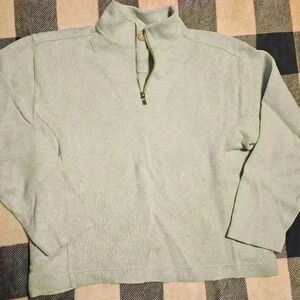 Tommy Bahama Womens Light Blue Pullover Collared Sweater Size Large